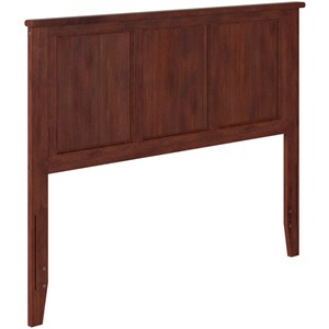 Leo & Lacey Contemporary Full Solid Wood Panel Headboard in Walnut