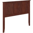 Leo & Lacey Contemporary Full Solid Wood Panel Headboard in Walnut