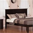 Leo & Lacey Contemporary Queen Solid Wood Panel Headboard in Espresso