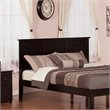 Leo & Lacey Contemporary King Solid Wood Panel Headboard in Espresso