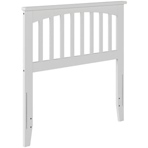 Leo & Lacey Contemporary Twin Wood Headboard in White Finish