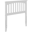 Leo & Lacey Contemporary Twin Wood Headboard in White Finish