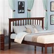 Leo & Lacey Contemporary Queen Wood Headboard in Walnut Finish