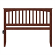 Leo & Lacey Contemporary Queen Wood Headboard in Walnut Finish