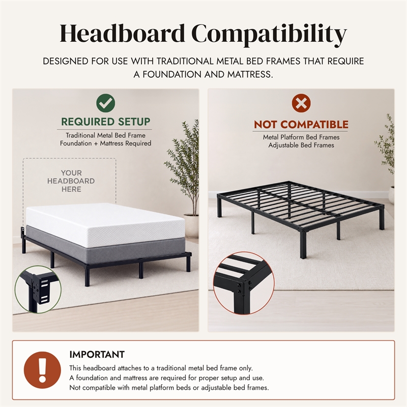 Leo & Lacey Contemporary King Wood Headboard in Espresso Finish