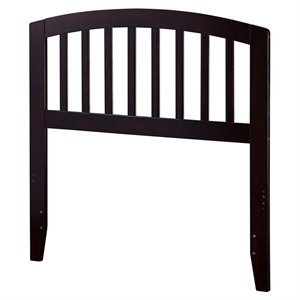 Leo & Lacey Contemporary Mission-Inspired Twin Wood Headboard in Espresso