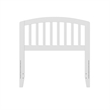 Leo & Lacey Contemporary Mission-Inspired Twin Wood Headboard in White