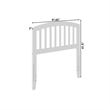 Leo & Lacey Contemporary Mission-Inspired Twin Wood Headboard in White