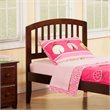 Leo & Lacey Contemporary Mission-Inspired Twin Wood Headboard in Walnut