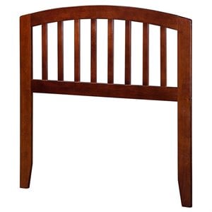 Leo & Lacey Contemporary Mission-Inspired Twin Wood Headboard in Walnut