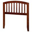 Leo & Lacey Contemporary Mission-Inspired Twin Wood Headboard in Walnut