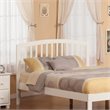 Leo & Lacey Contemporary Mission-Inspired Queen Wood Headboard in White
