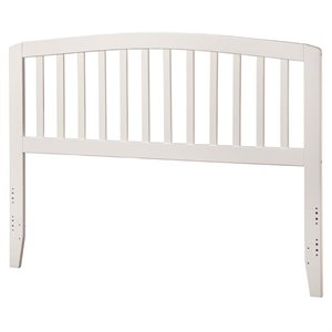 Leo & Lacey Contemporary Mission-Inspired Queen Wood Headboard in White