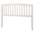 Leo & Lacey Contemporary Mission-Inspired Queen Wood Headboard in White