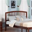 Leo & Lacey Contemporary Mission-Inspired King Wood Headboard in Walnut