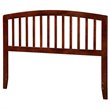 Leo & Lacey Contemporary Mission-Inspired King Wood Headboard in Walnut