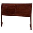 Leo & Lacey Contemporary Full Sleigh Wood Headboard in Walnut