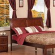 Leo & Lacey Contemporary Full Sleigh Wood Headboard in Walnut