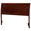 Leo & Lacey Contemporary Queen Sleigh Wood Headboard in Walnut