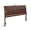 Leo & Lacey Contemporary King Sleigh Wood Headboard in Walnut