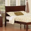 Leo & Lacey Modern Solid Hardwood Full Panel Headboard in Walnut