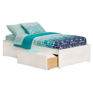 Leo & Lacey Urban Twin Storage Platform Bed in White