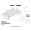 Leo & Lacey Urban Twin Storage Platform Bed in Walnut