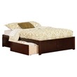 Leo & Lacey Urban Full Storage Platform Bed in Walnut