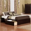 Leo & Lacey Queen Storage Platform Bed in Espresso