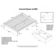 Leo & Lacey Queen Storage Platform Bed in Espresso