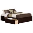 Leo & Lacey Queen Storage Platform Bed in Espresso