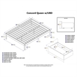 Leo & Lacey Solid Wood Urban Queen Storage Platform Bed in White