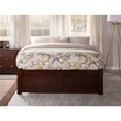 Leo & Lacey Solid Wood Urban Queen Storage Platform Bed in Walnut