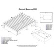 Leo & Lacey Solid Wood Urban Queen Storage Platform Bed in Walnut
