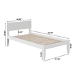 Leo & Lacey Contemporary Twin XL Solid Wood Platform Bed in White