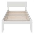 Leo & Lacey Contemporary Twin Solid Wood Platform Bed in White