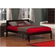 Leo & Lacey Contemporary Full Solid Wood Platform Bed in Espresso