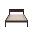 Leo & Lacey Contemporary Full Solid Wood Platform Bed in Espresso