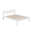 Leo & Lacey Contemporary Full Solid Wood Platform Bed in White