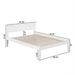 Leo & Lacey Contemporary Full Solid Wood Platform Bed in White
