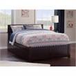 Leo & Lacey Full Wood Platform Bed with Footboard & Storage Drawers in Espresso