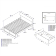 Leo & Lacey Full Wood Platform Bed with Footboard and Storage Drawers in White