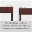 Leo & Lacey Full Wood Platform Bed with Footboard and Storage Drawers in Walnut