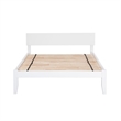 Leo & Lacey Contemporary Queen Solid Wood Platform Bed in White
