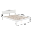 Leo & Lacey Contemporary Queen Solid Wood Platform Bed in White