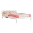 Leo & Lacey Contemporary Queen Solid Wood Platform Bed in White