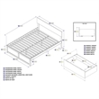 Leo & Lacey Queen Wood Platform Bed with Footboard & Storage Drawers in Espresso