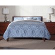 Leo & Lacey King Wood Platform Bed with Modern Panel Headboard in Walnut