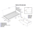 Leo & Lacey Twin XL Wood Platform Bed with Footboard & Storage Drawers in White