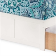 Leo & Lacey Twin XL Wood Platform Bed with Footboard & Storage Drawers in White